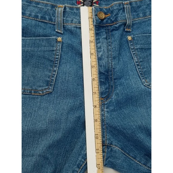 KIKIT Jeans Women 12 (36x29) Stretch Boot Cut Denim Blue Embroidered Pockets Y2K - Picture 5 of 16